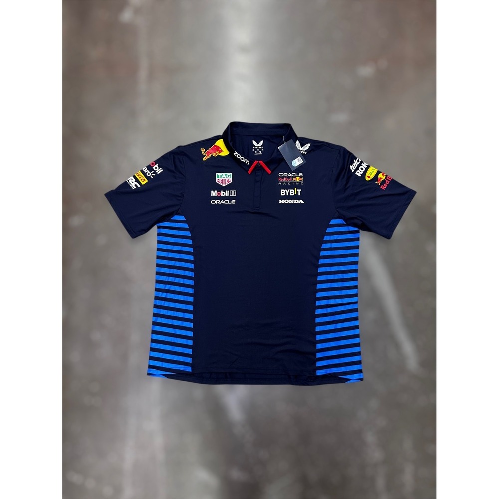 F1 Oracle Red Bull Racing Castore Men's 2XL Polo Night Sky Graphic Team 2024